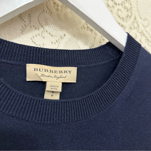 Burberry Merino Wool Elbow Patch Crewneck Sweater - Picture 8 of 16